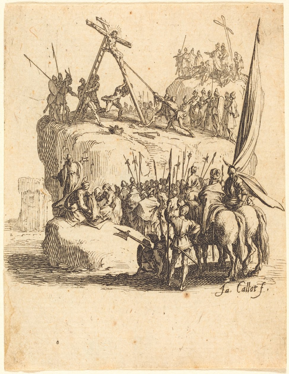 Heving av korset av Jacques Callot