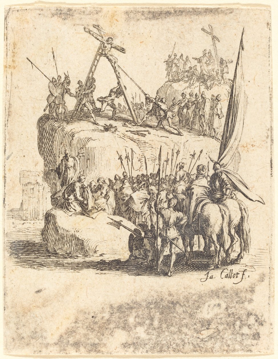 Heving av korset av Jacques Callot
