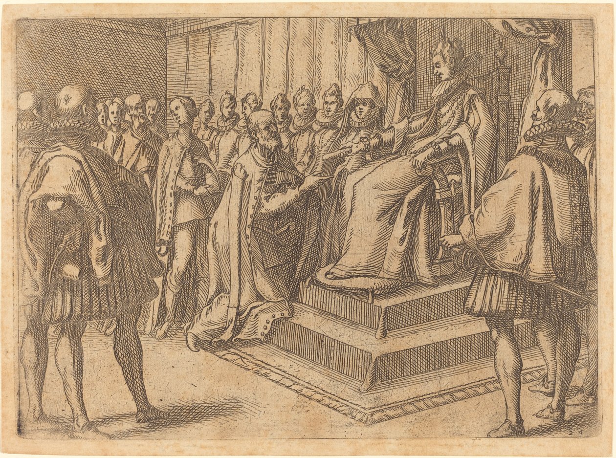Mottak av Polens utsending av Jacques Callot