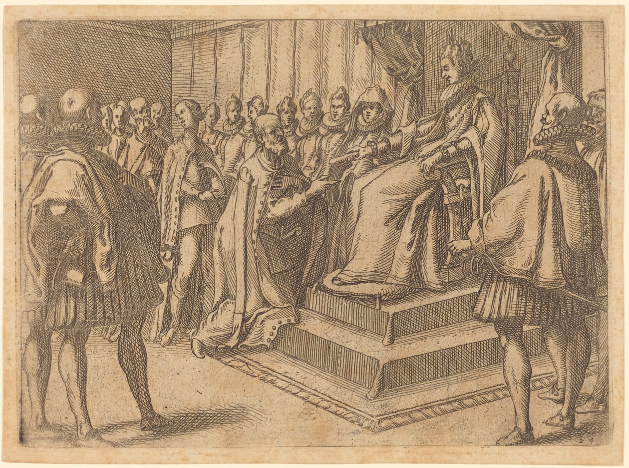 Mottakelse av Polens utsending av Jacques Callot