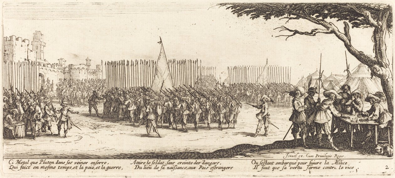 Rekruttering av tropper av Jacques Callot