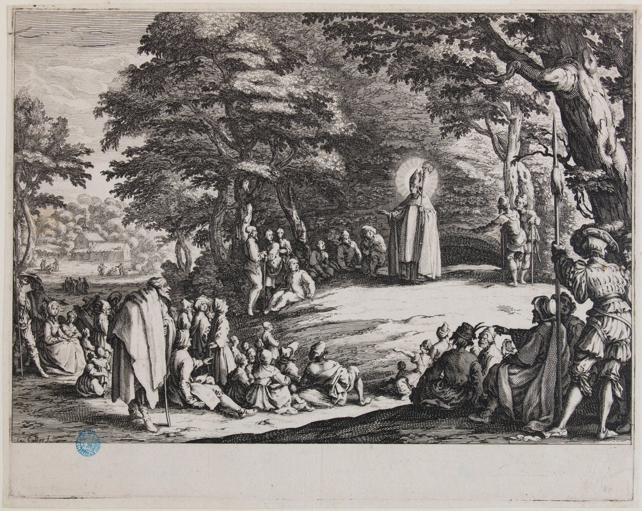 Sankt Admond eller Sankt Nikolas og Sankt Severin (Lieure 406, Meaume 140) av Jacques Callot
