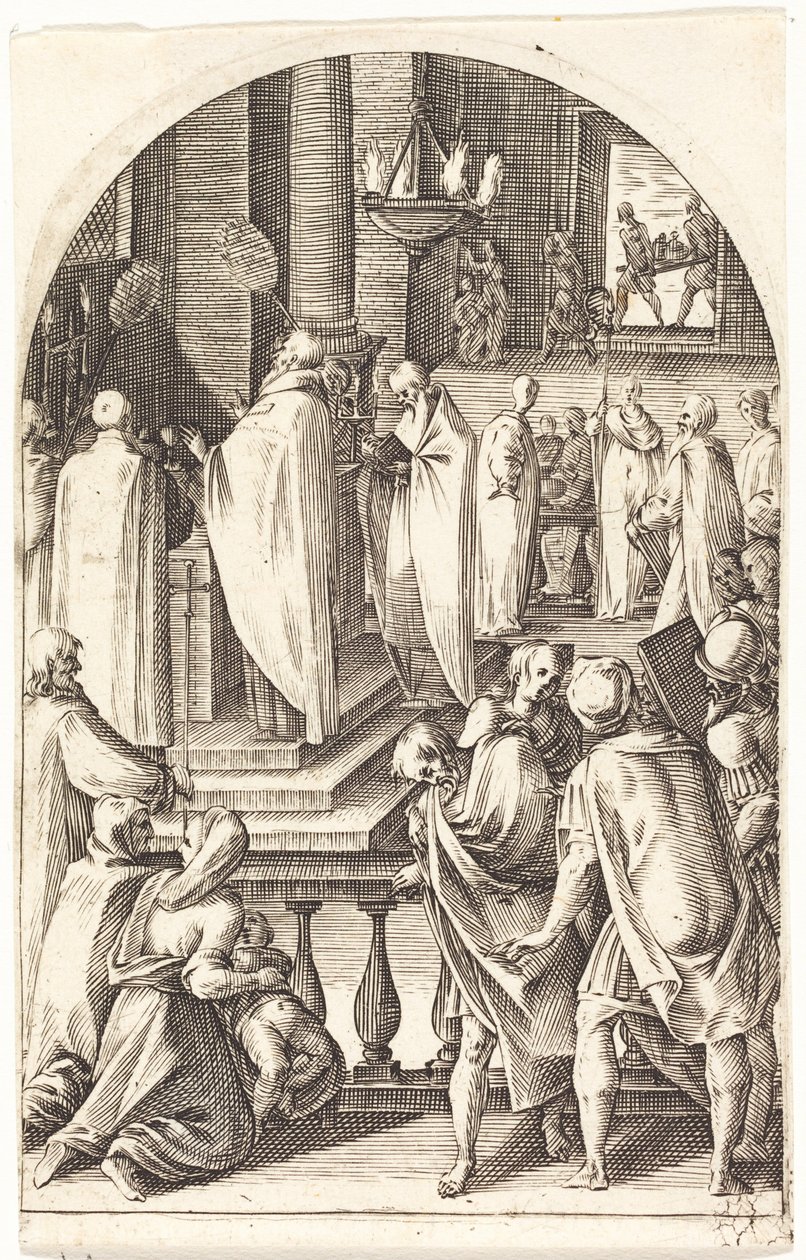 Sankt Basilius feirer messen av Jacques Callot