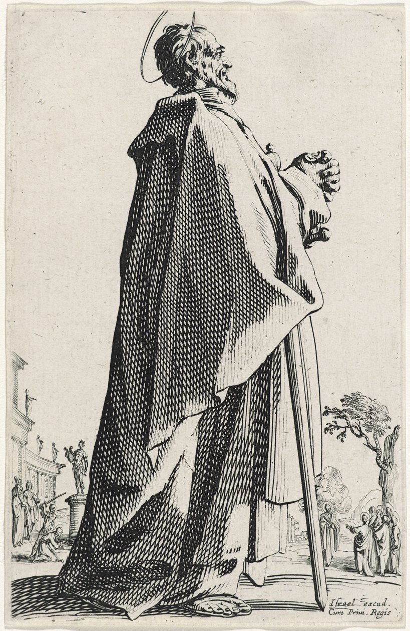 Saint Mathew fra The Large Apostles, 1631 av Jacques Callot