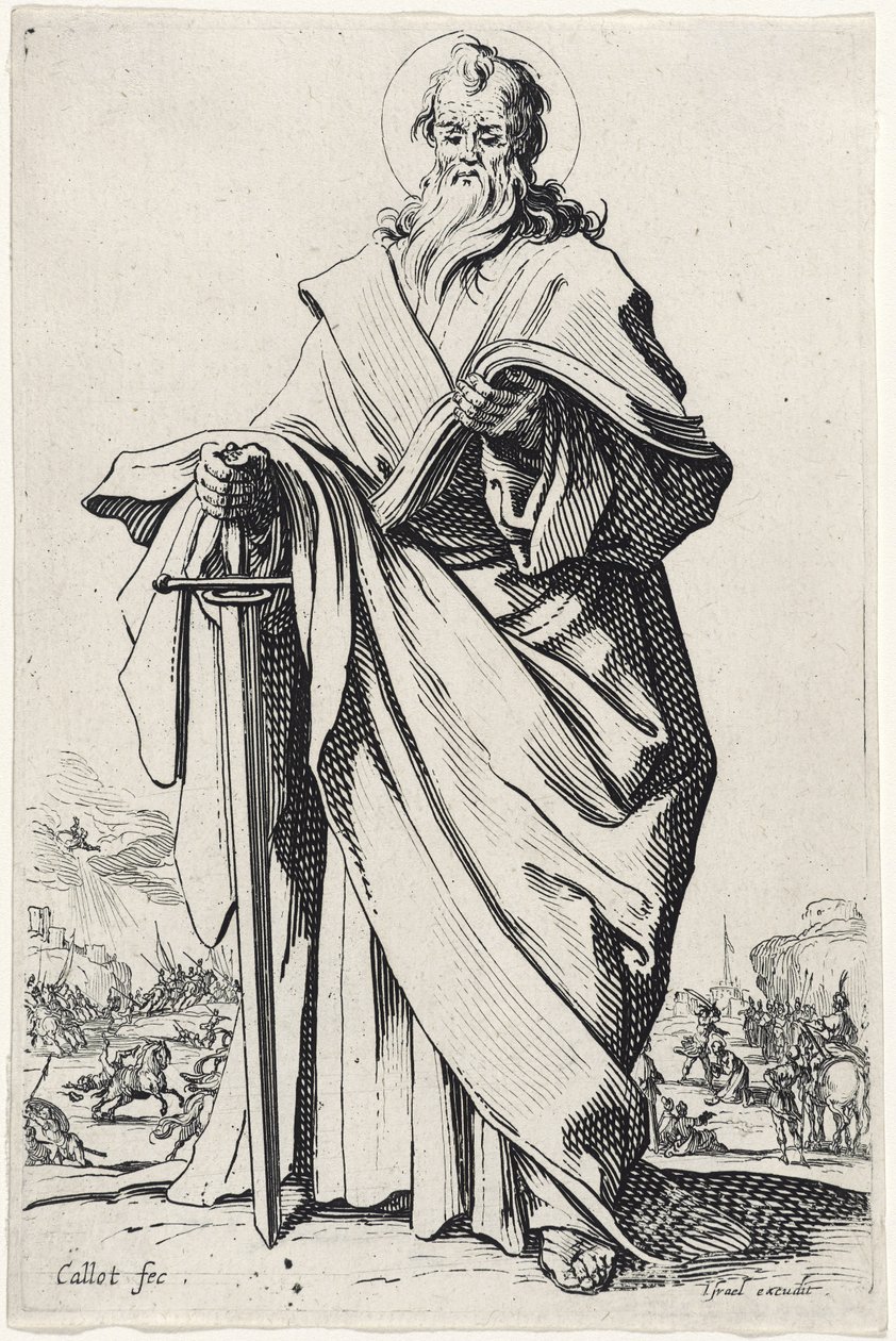 Saint Paul fra The Large Apostles, 1631 av Jacques Callot