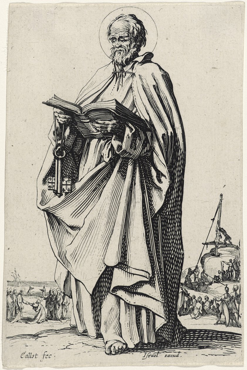 Sankt Peter fra De store apostlene, 1631 av Jacques Callot