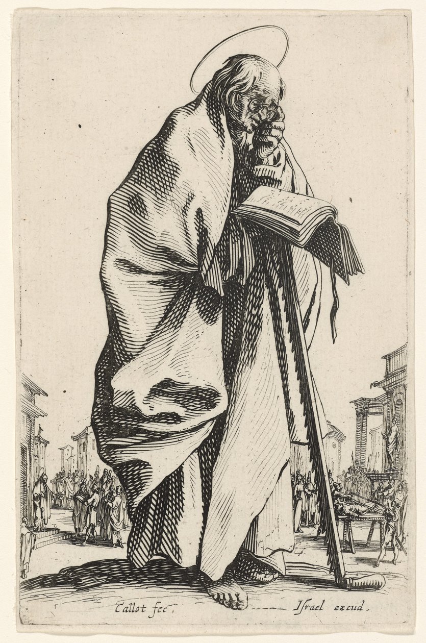 Saint Simon fra The Large Apostles, 1631 av Jacques Callot