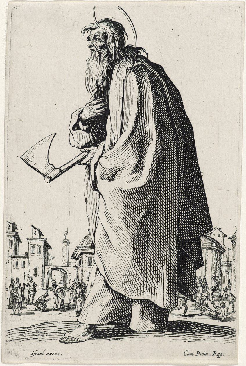 Saint Thaddeus eller Saint Judas fra Les Grands Apôtres (De store apostlene), 1631 av Jacques Callot
