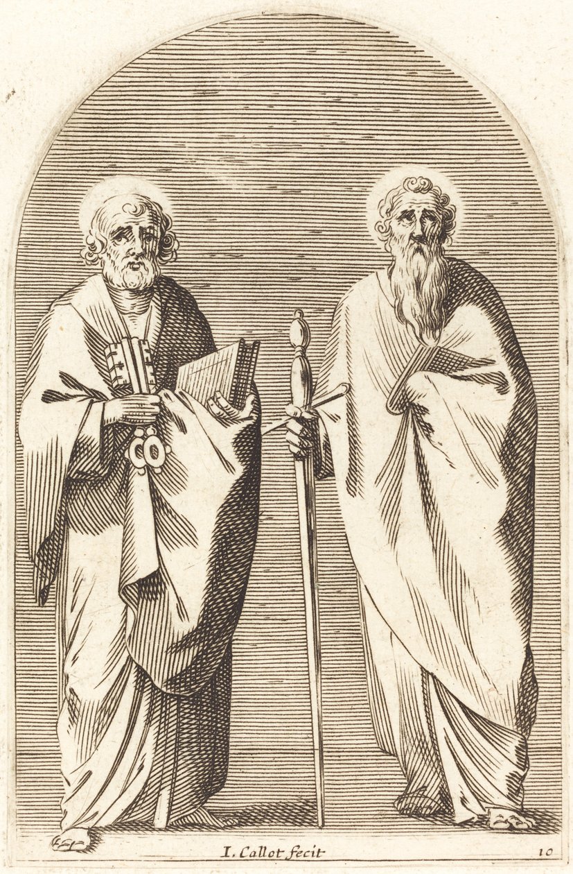 De hellige Peter og Paulus av Jacques Callot