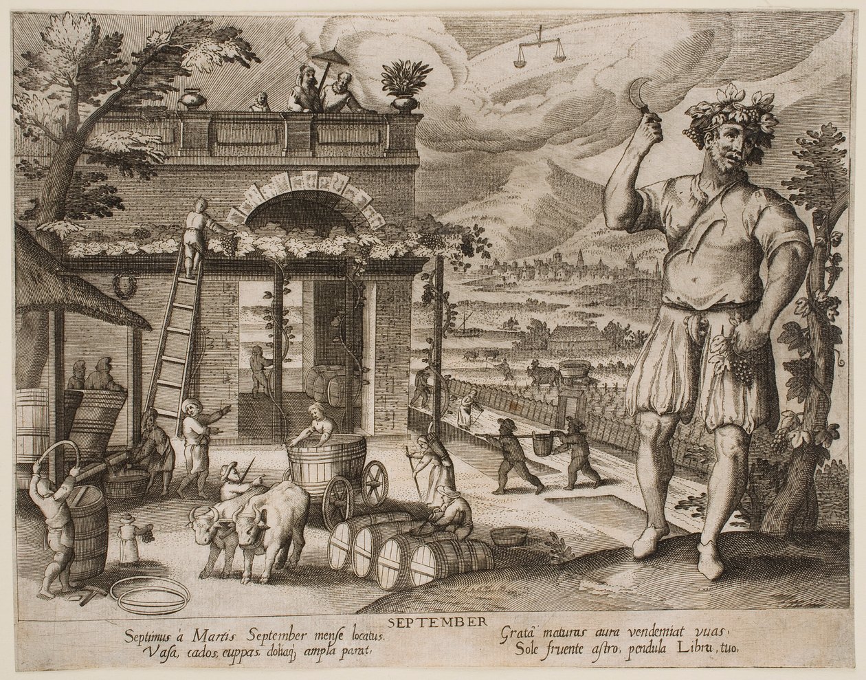 September, fra serien «Månedene» av Jacques Callot