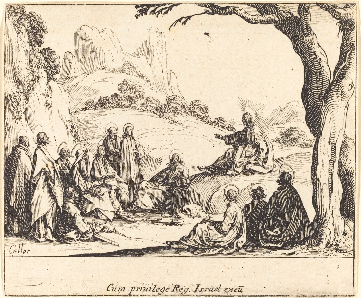 Bergpreken, 1635. av Jacques Callot