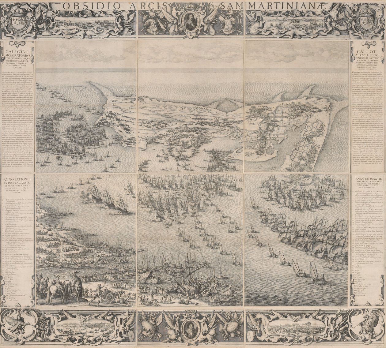 Beleiring av Citadel of Saint Martin på Isle de Ré av Jacques Callot
