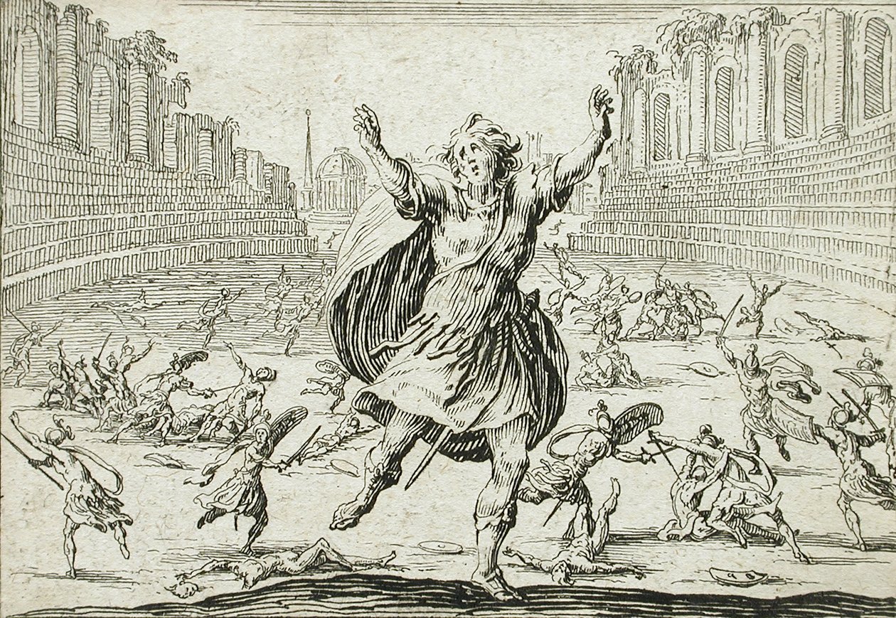 Skirmish i et sirkus av Jacques Callot