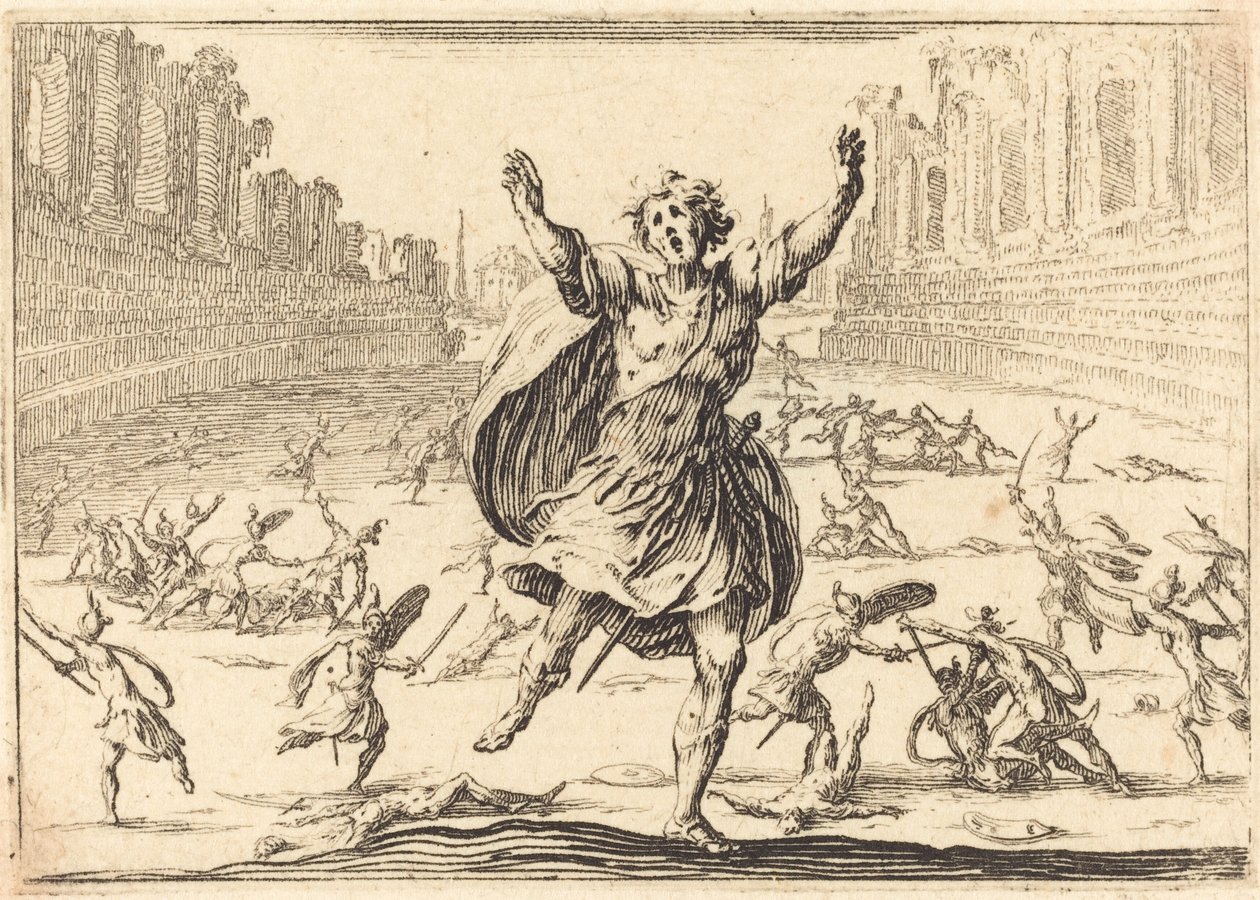 trefning i et romersk sirkus av Jacques Callot