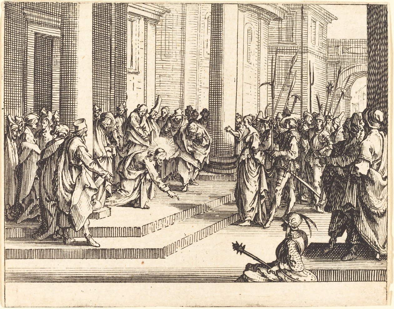Steining av Jesus, 1635. av Jacques Callot