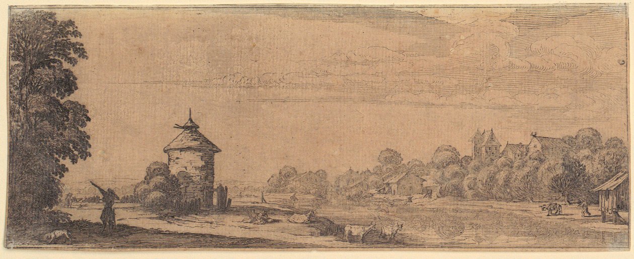 Duvekurven, blad 2 i serien «De fire landskapene» av Jacques Callot