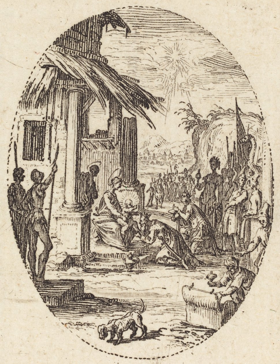 Tilbedelsen av magiene av Jacques Callot