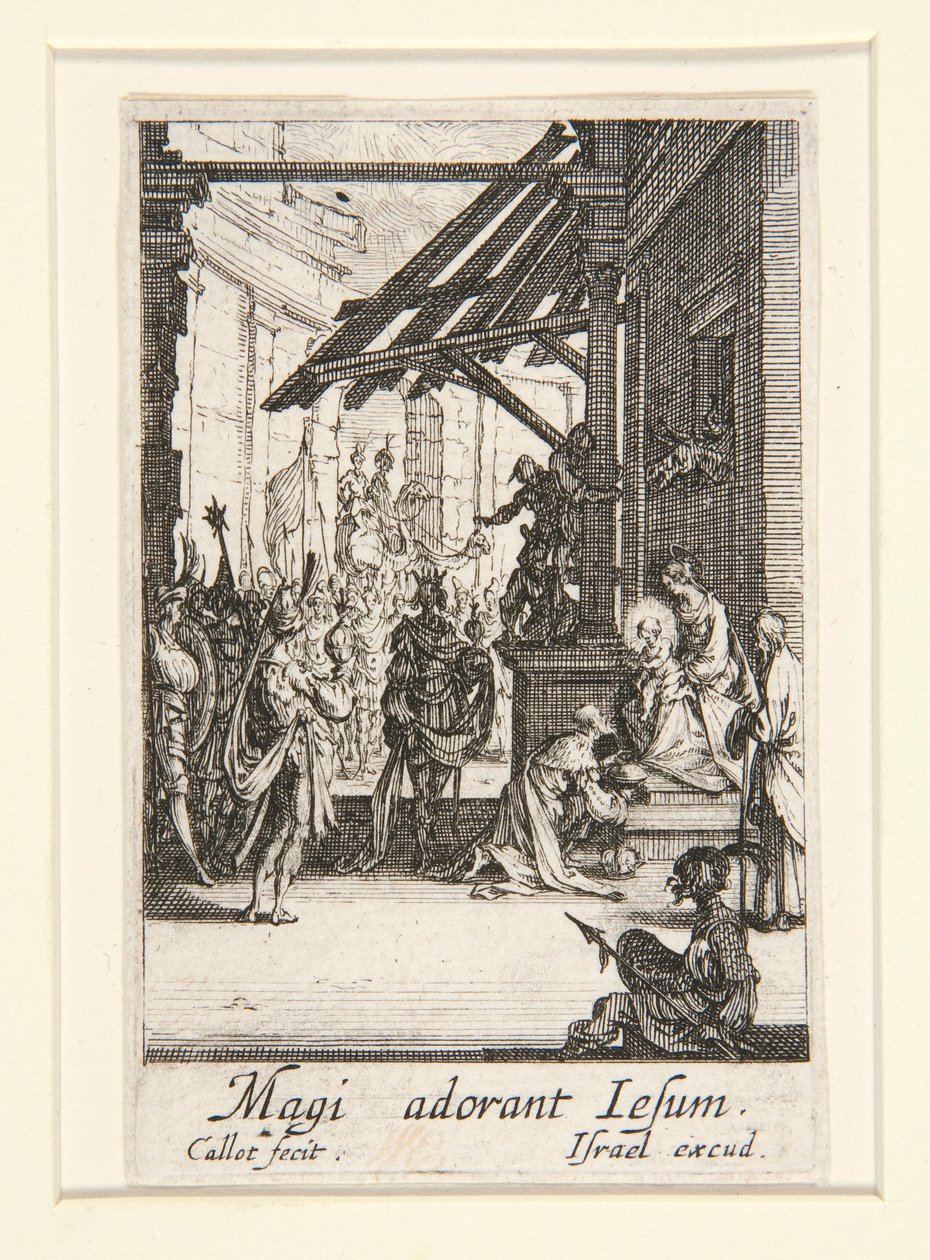 The Adoration of the Magi, no. 8 fra The Life of the Virgin av Jacques Callot