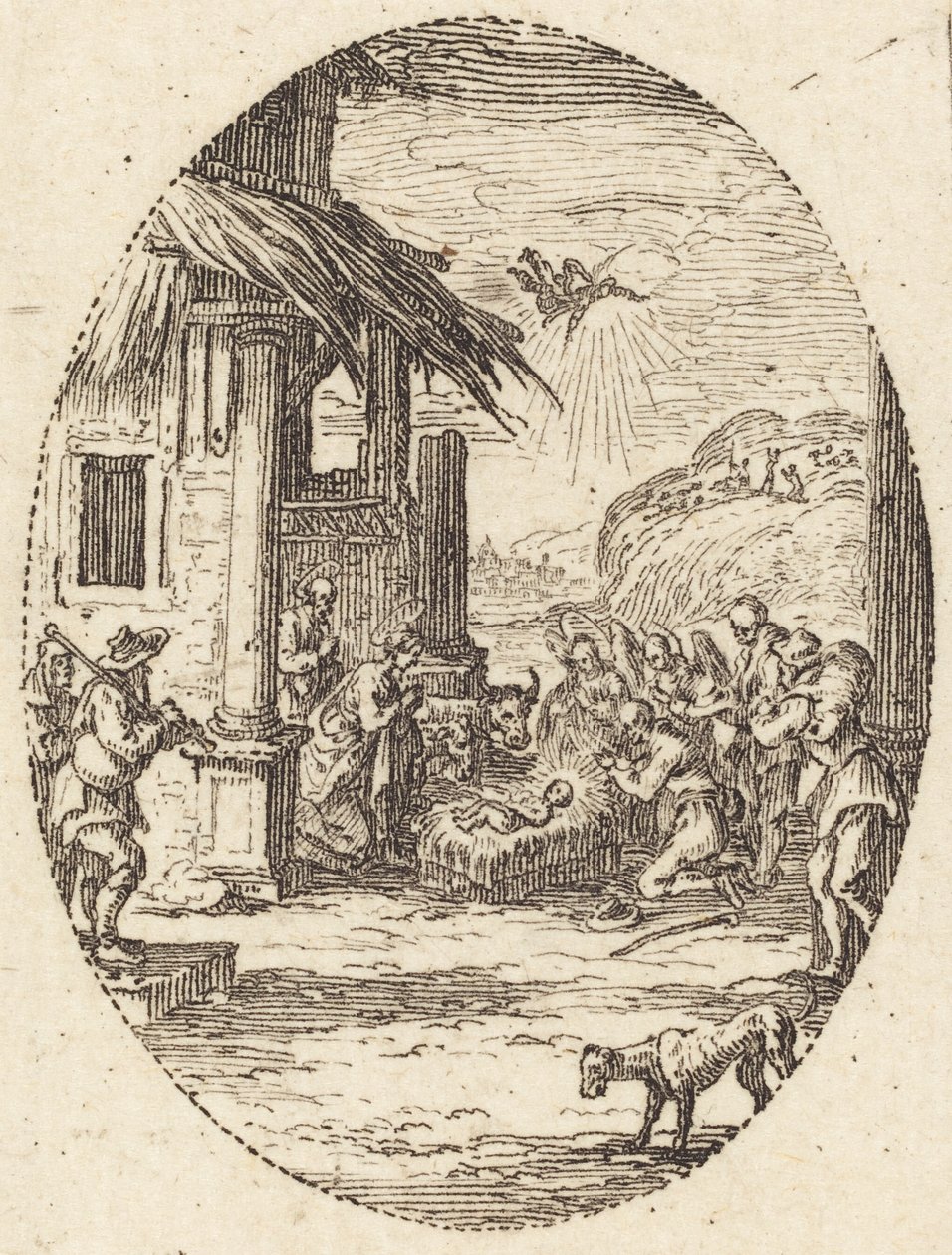 Hyrdenes tilbedelse av Jacques Callot
