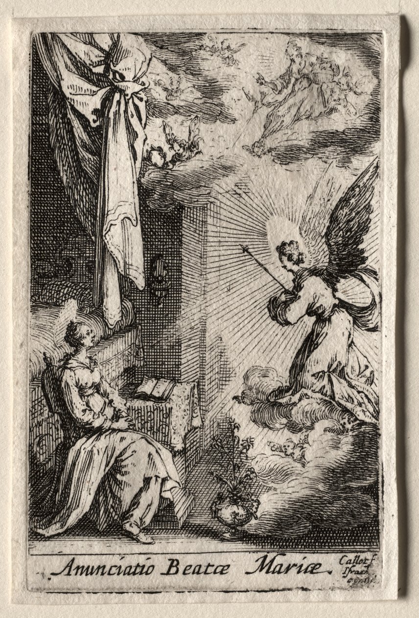 Jomfruens liv: Bebudelsen av Jacques Callot