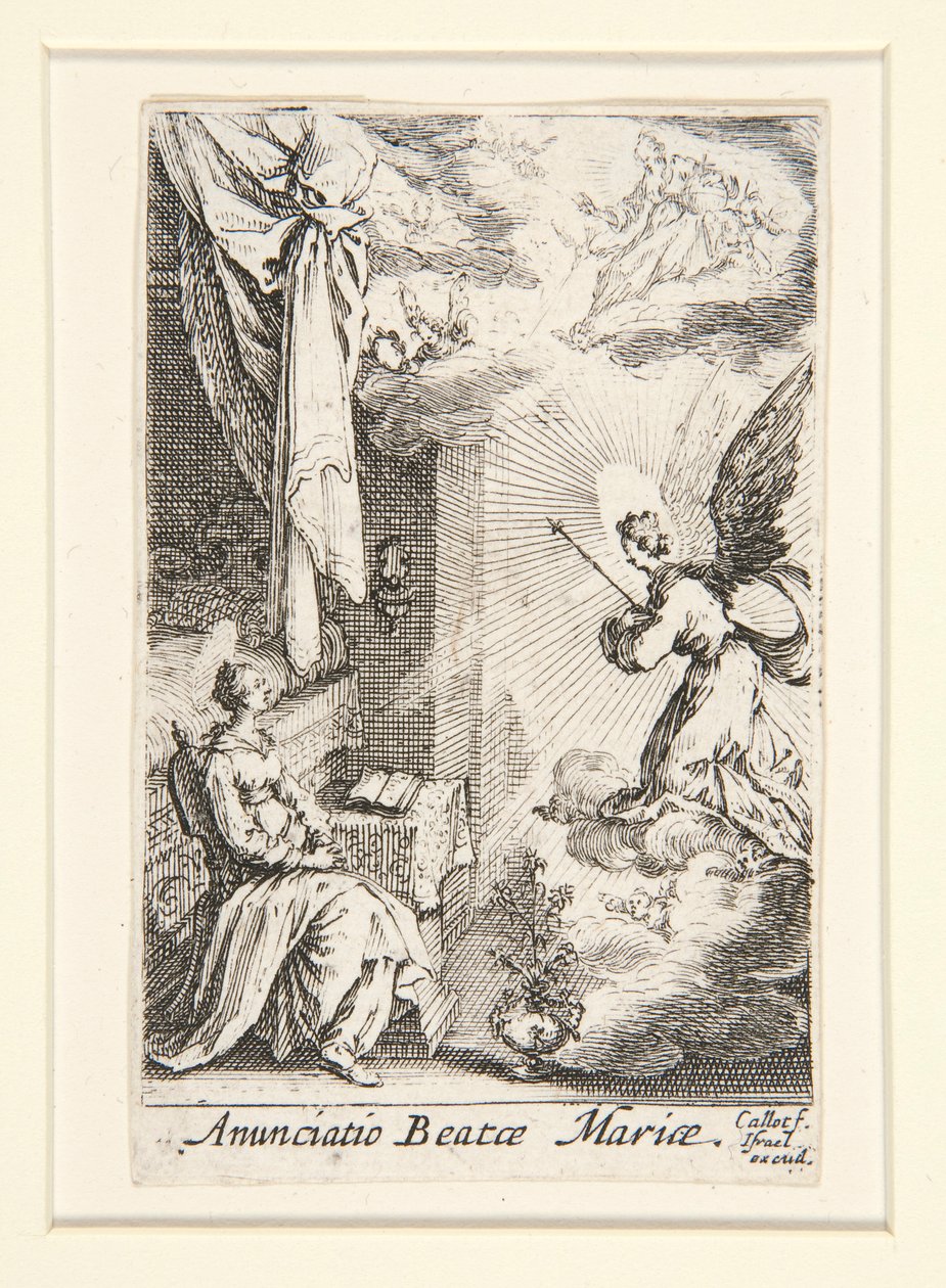 Bebudelsen, nei. 5 fra The Life of the Virgin av Jacques Callot