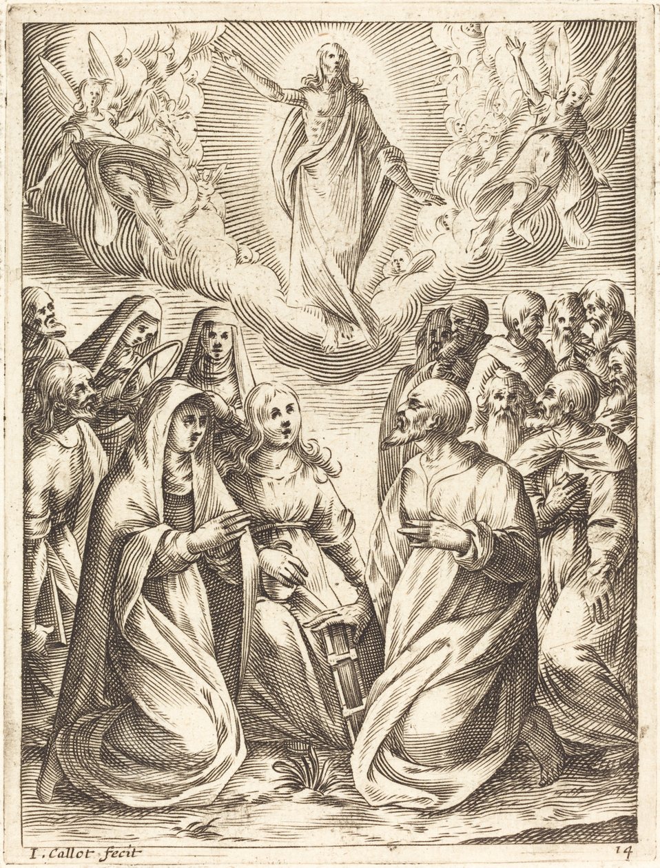 Himmelfarten, 16081611. av Jacques Callot