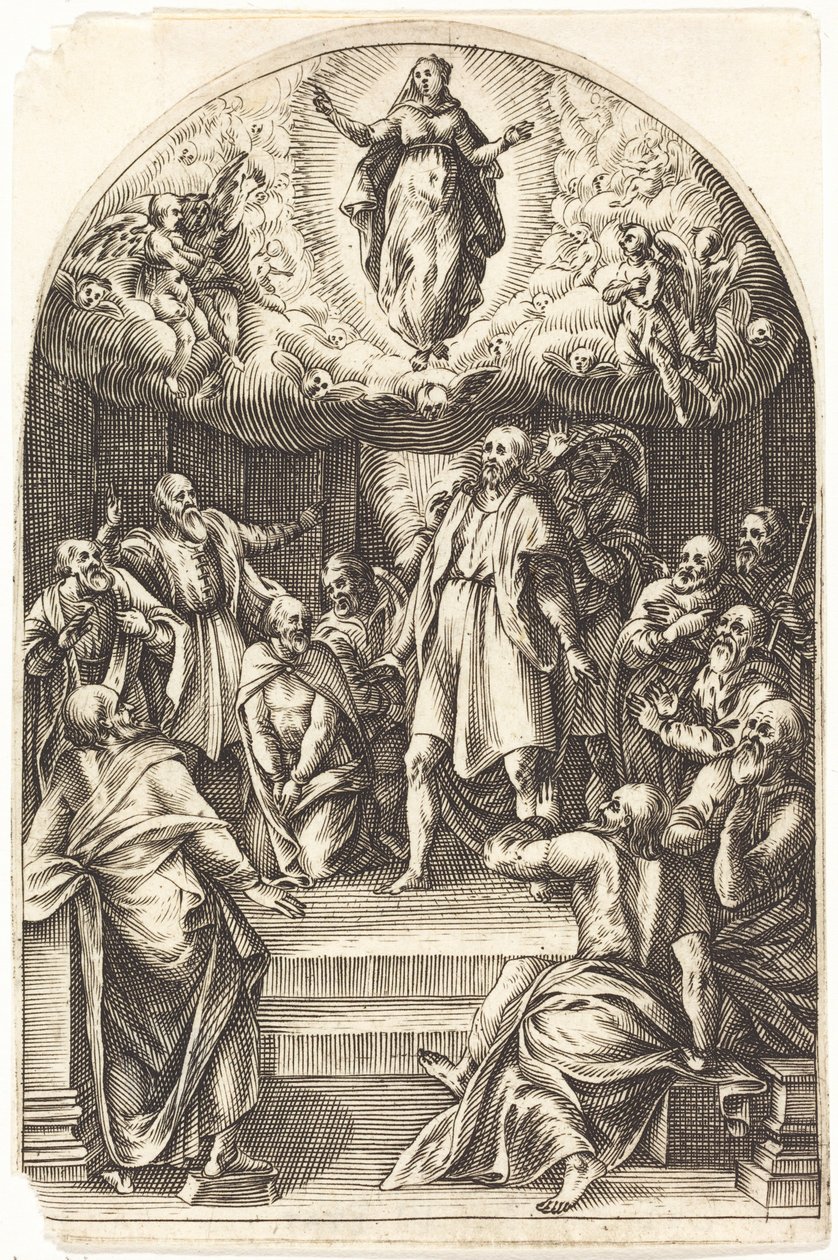 Marias himmelfart av Jacques Callot