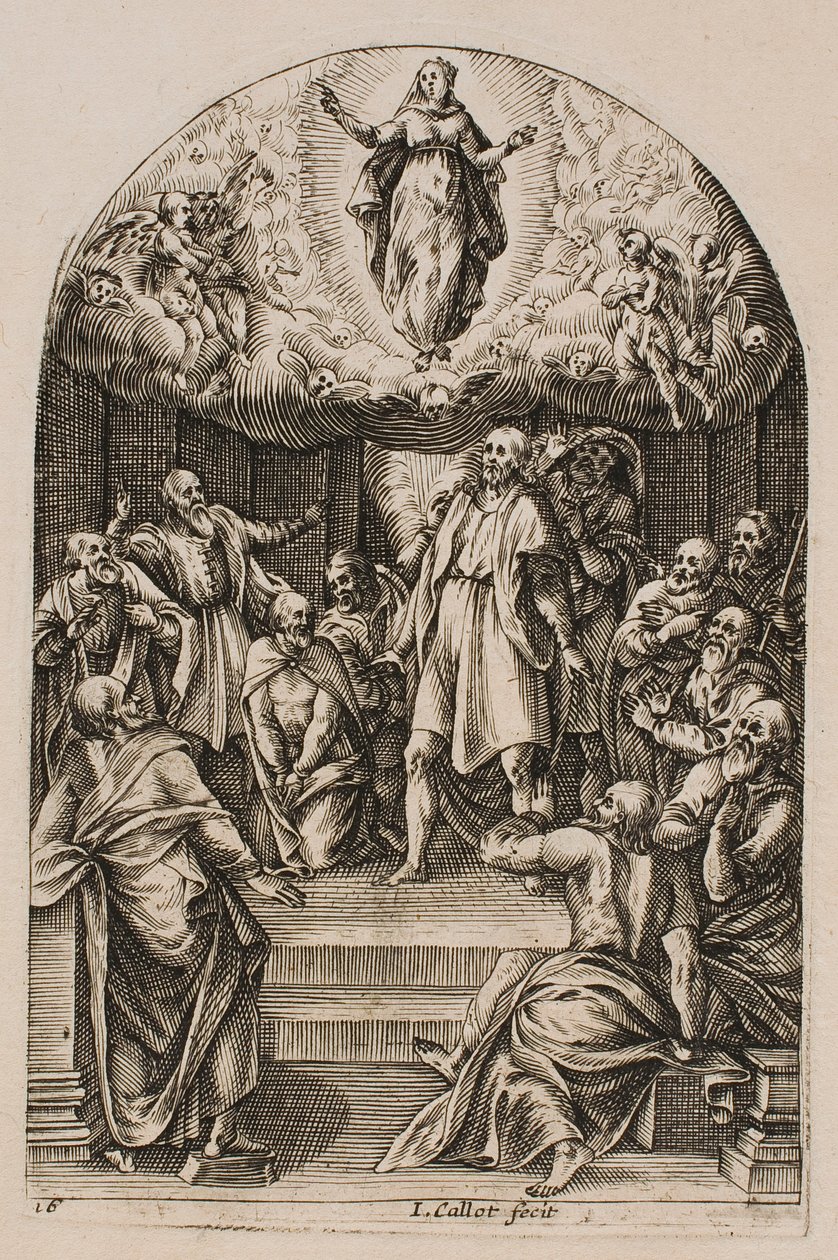 Marias himmelfart, fra serien «Bilder fra Roma» av Jacques Callot