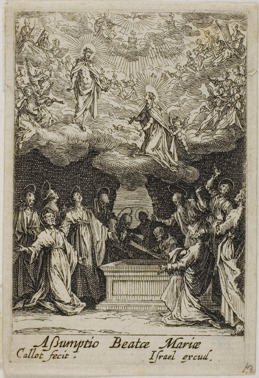 Jomfru Marias himmelfart, fra Jomfru Marias liv av Jacques Callot