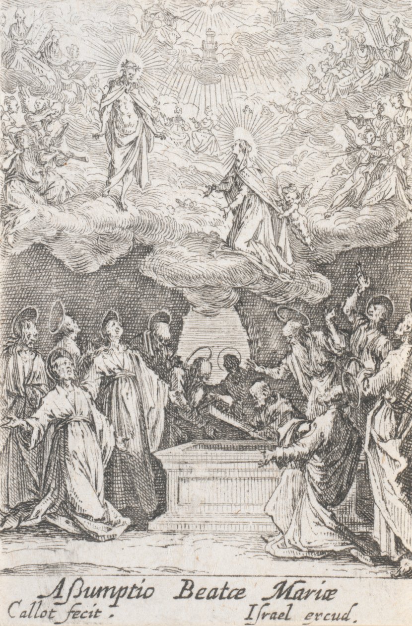 The Assumption of the Virgin, nr. 13 fra The Life of the Virgin av Jacques Callot