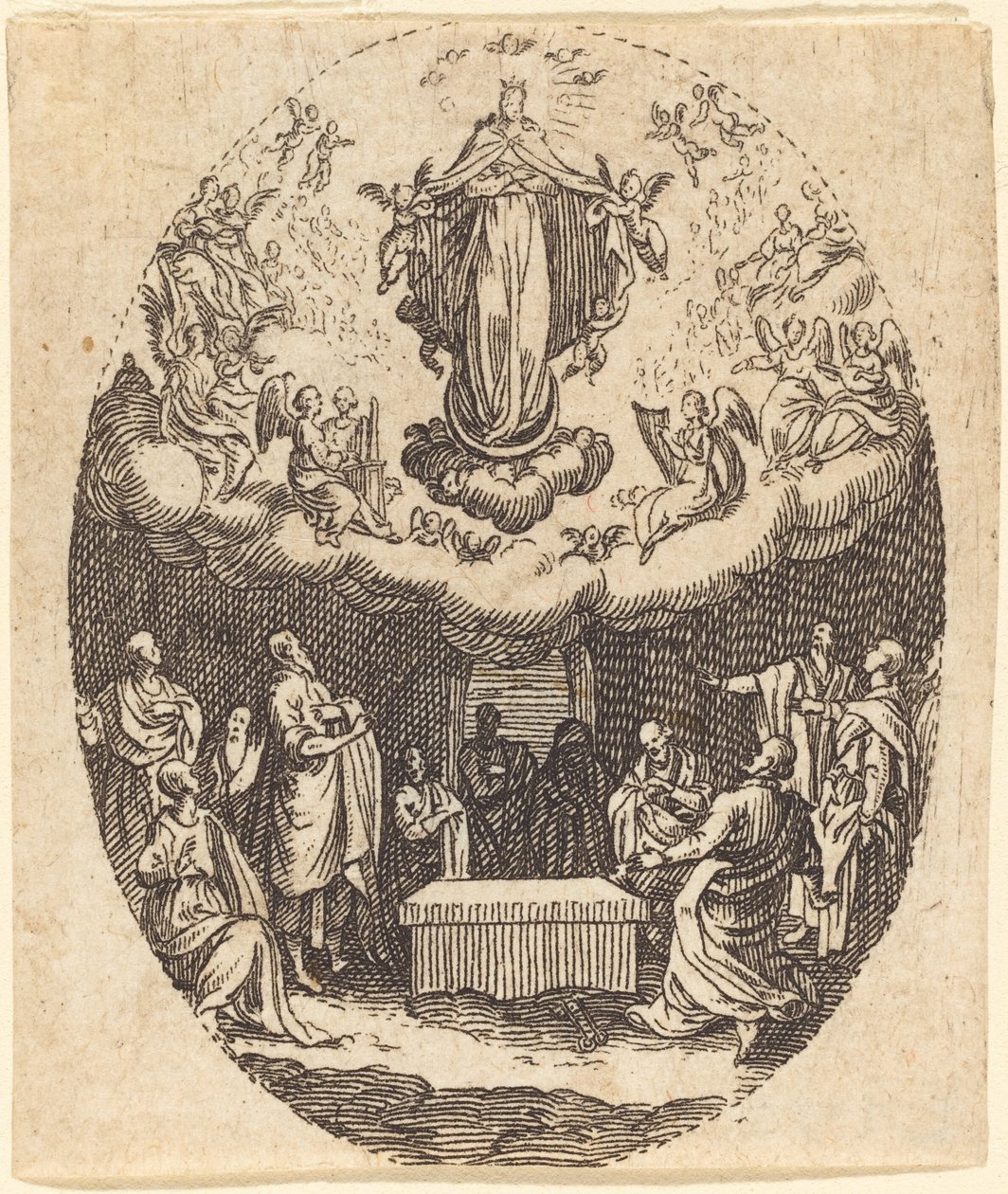 Antagelsen med Cherubin av Jacques Callot