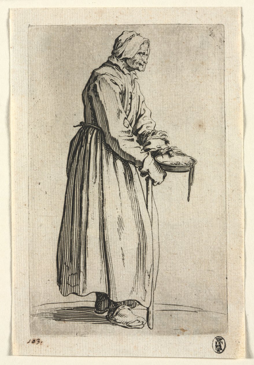 The Beggars: Beggar Woman with Her Alms Bowl av Jacques Callot