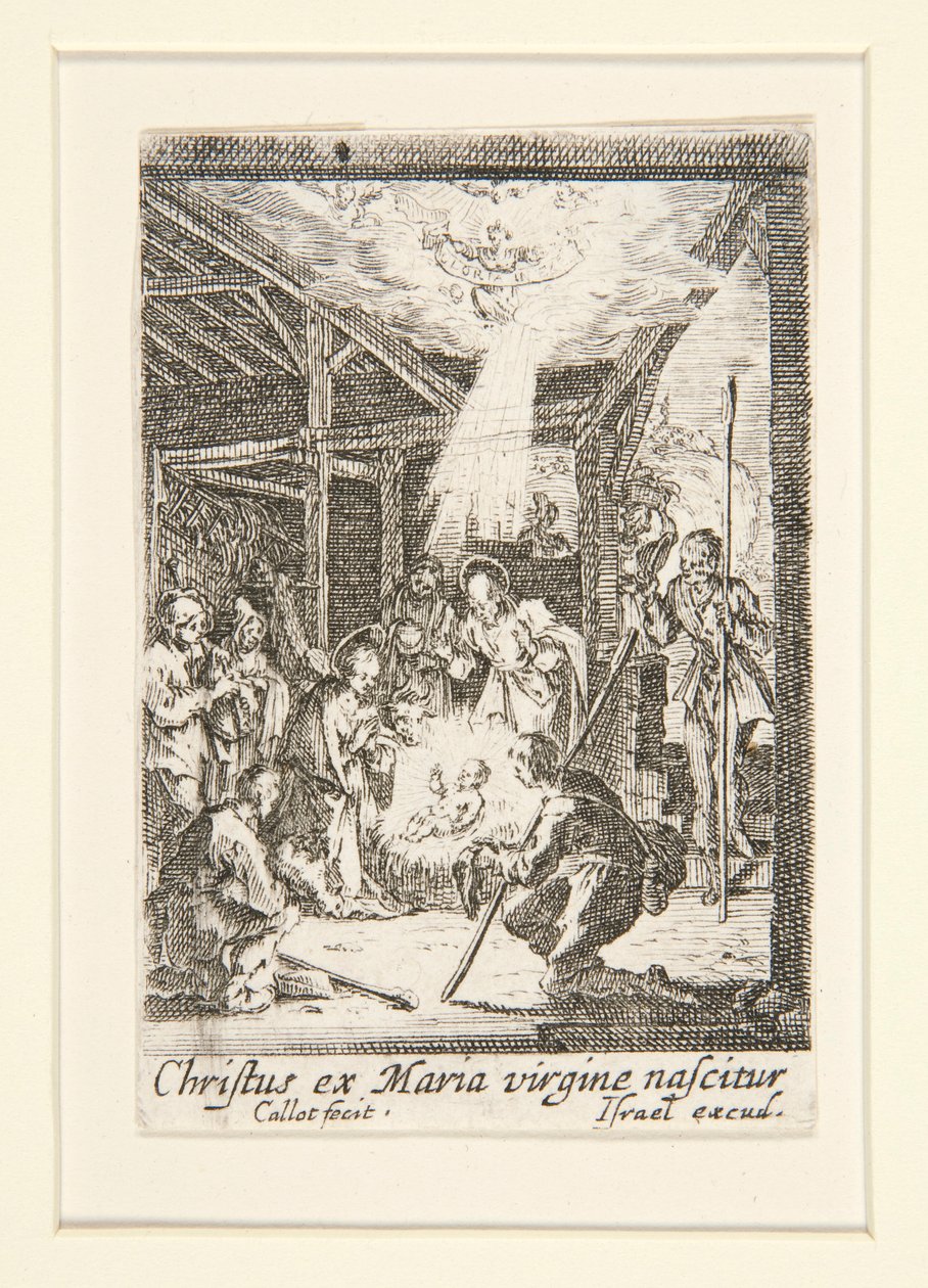 Kristi fødsel, nei. 7 fra The Life of the Virgin av Jacques Callot