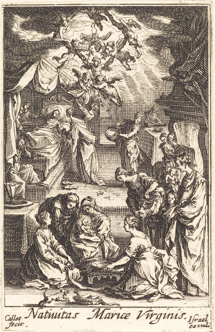 Jomfruens fødsel, i eller etter 1630. av Jacques Callot
