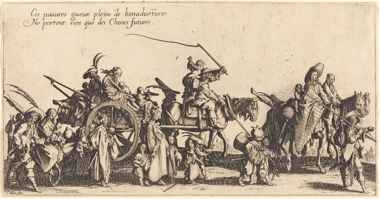 The Bohemians Marching: The Rear Guard av Jacques Callot