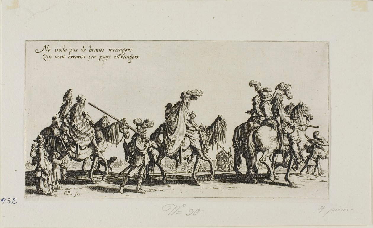 The Bohemians Marching, fra The Bohemians av Jacques Callot