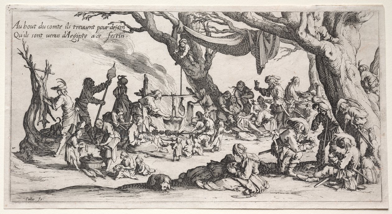 The Bohemians: The Stopping Place: The Feast of the Bohemians av Jacques Callot