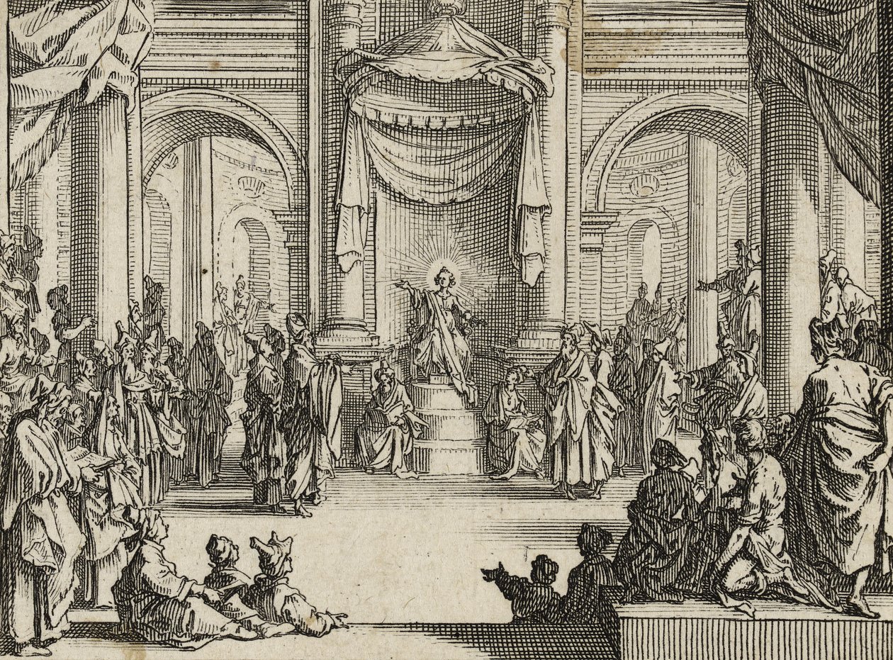 Gutten Jesus blant legene, 1635 av Jacques Callot