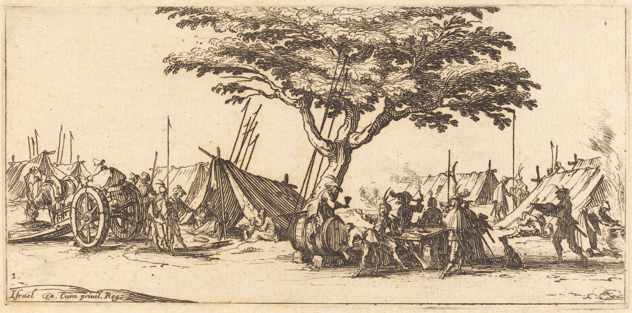 Leiren, ca. 1633. av Jacques Callot