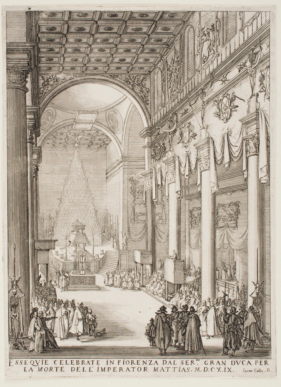Katafalken for keiser Matthias av Jacques Callot