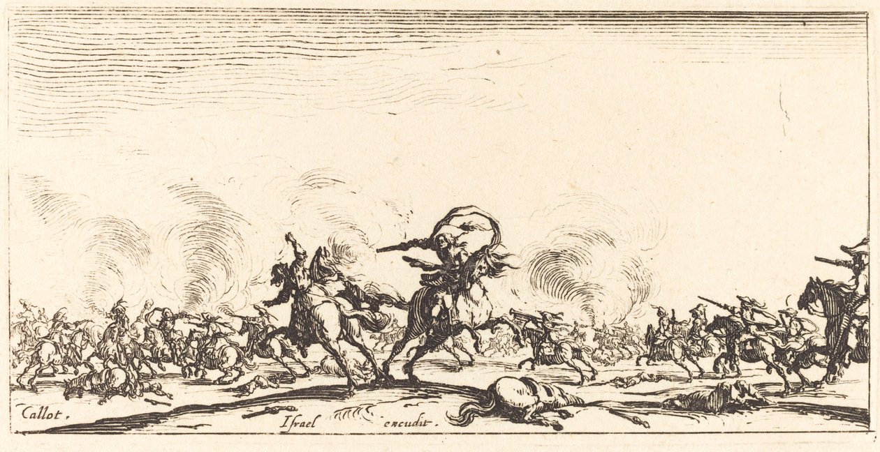 Kavalerikampen med pistoler av Jacques Callot