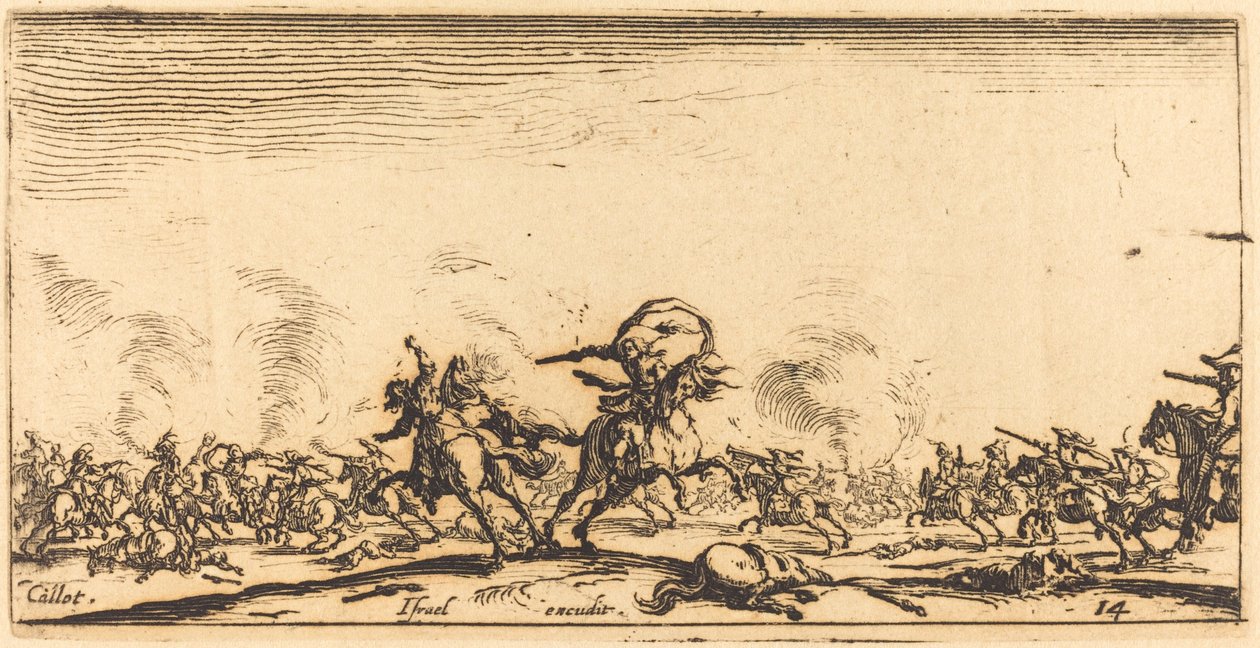 Kavalerikampen med pistoler av Jacques Callot