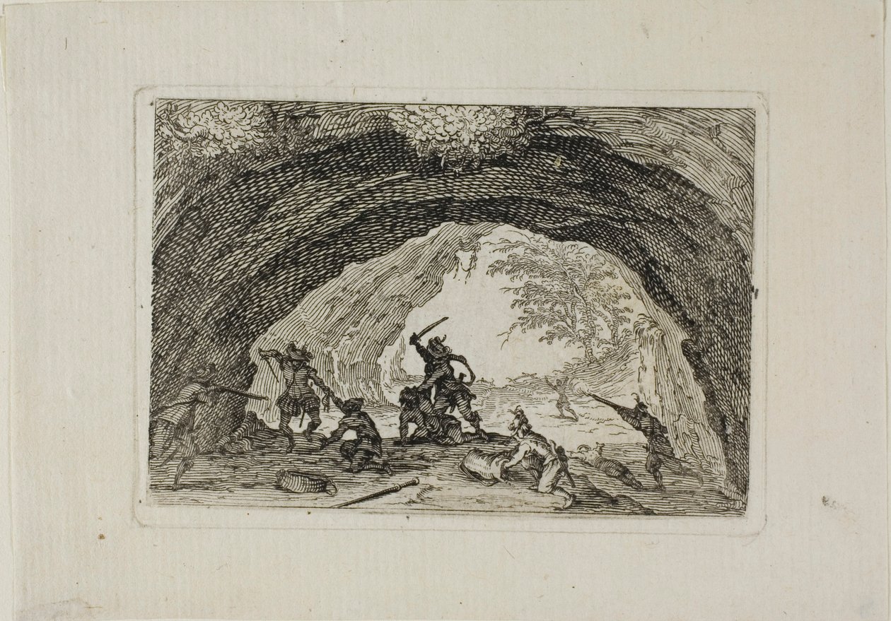 The Cavern of Brigands, fra The Caprices av Jacques Callot