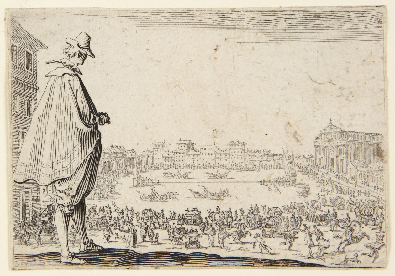 Vognløpet på plassen Santa Maria Novella i Firenze av Jacques Callot