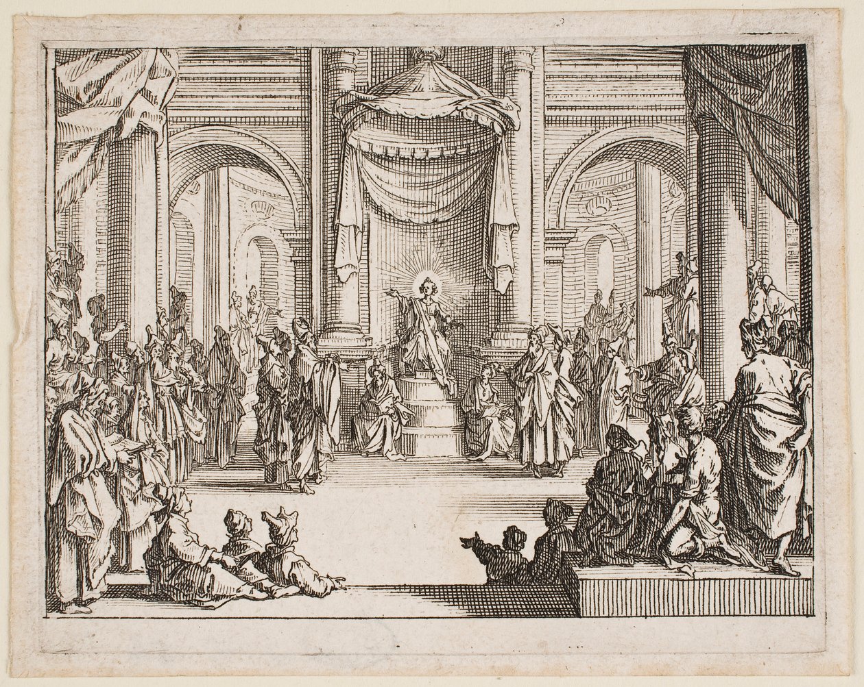Jesusbarnet blant de skriftlærde, fra serien «Det nye testamentet» av Jacques Callot