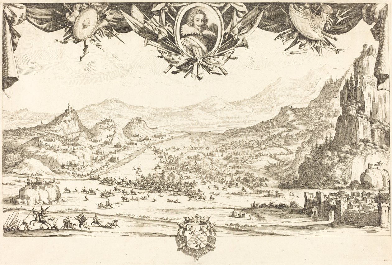 Kampen om Avigliana, i eller etter 1631. av Jacques Callot