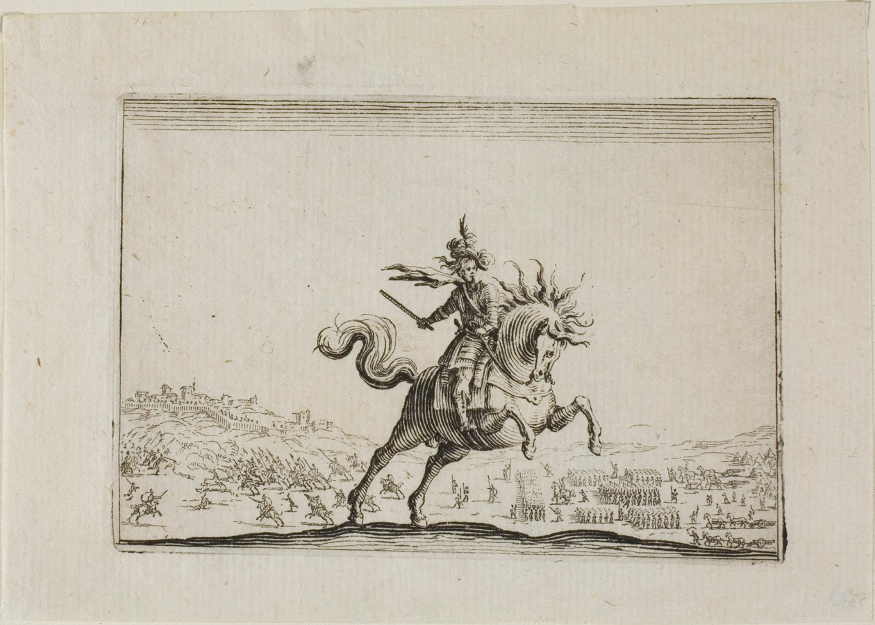 Kommandøren til hest, fra The Caprices av Jacques Callot