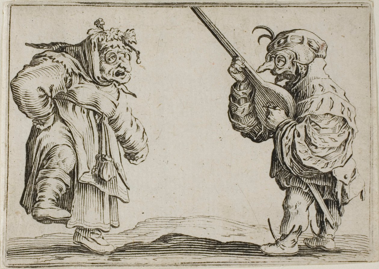 The Dancers with the Lute, fra The Caprices av Jacques Callot