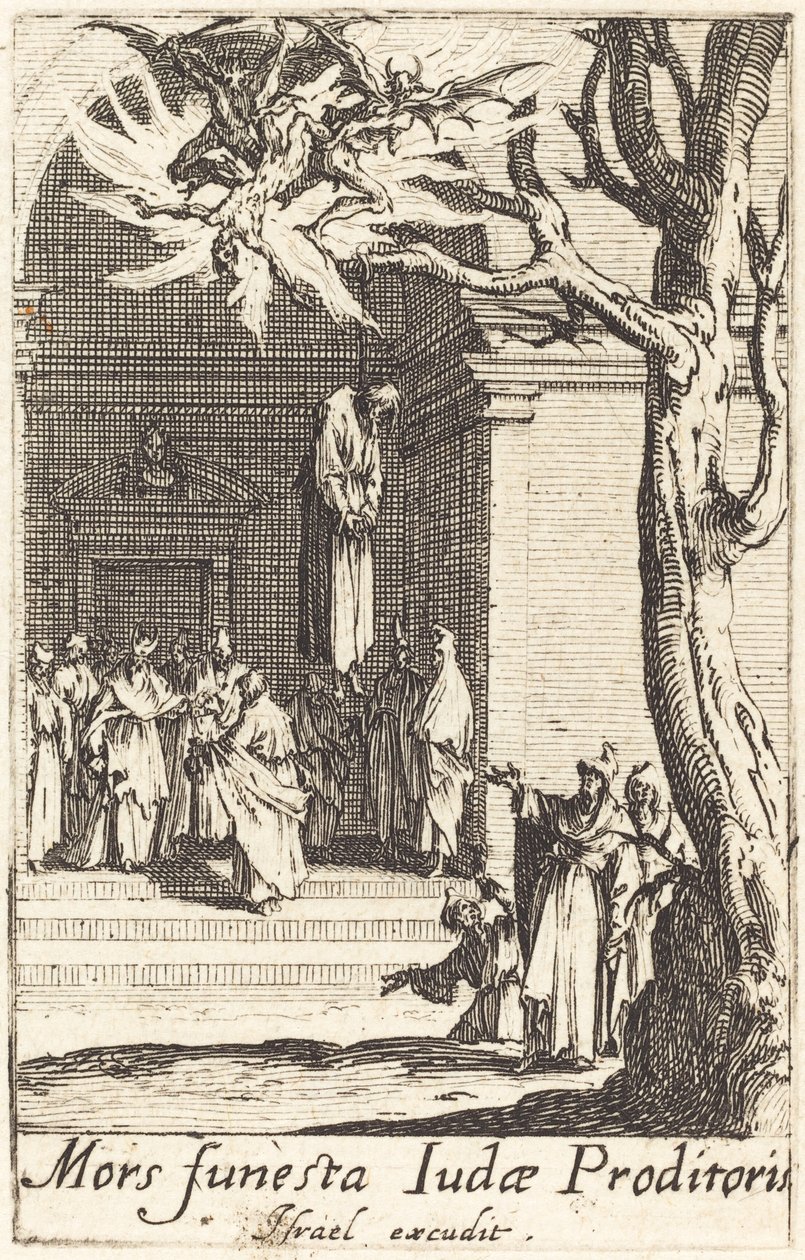 Judas død, ca. 16341635. av Jacques Callot