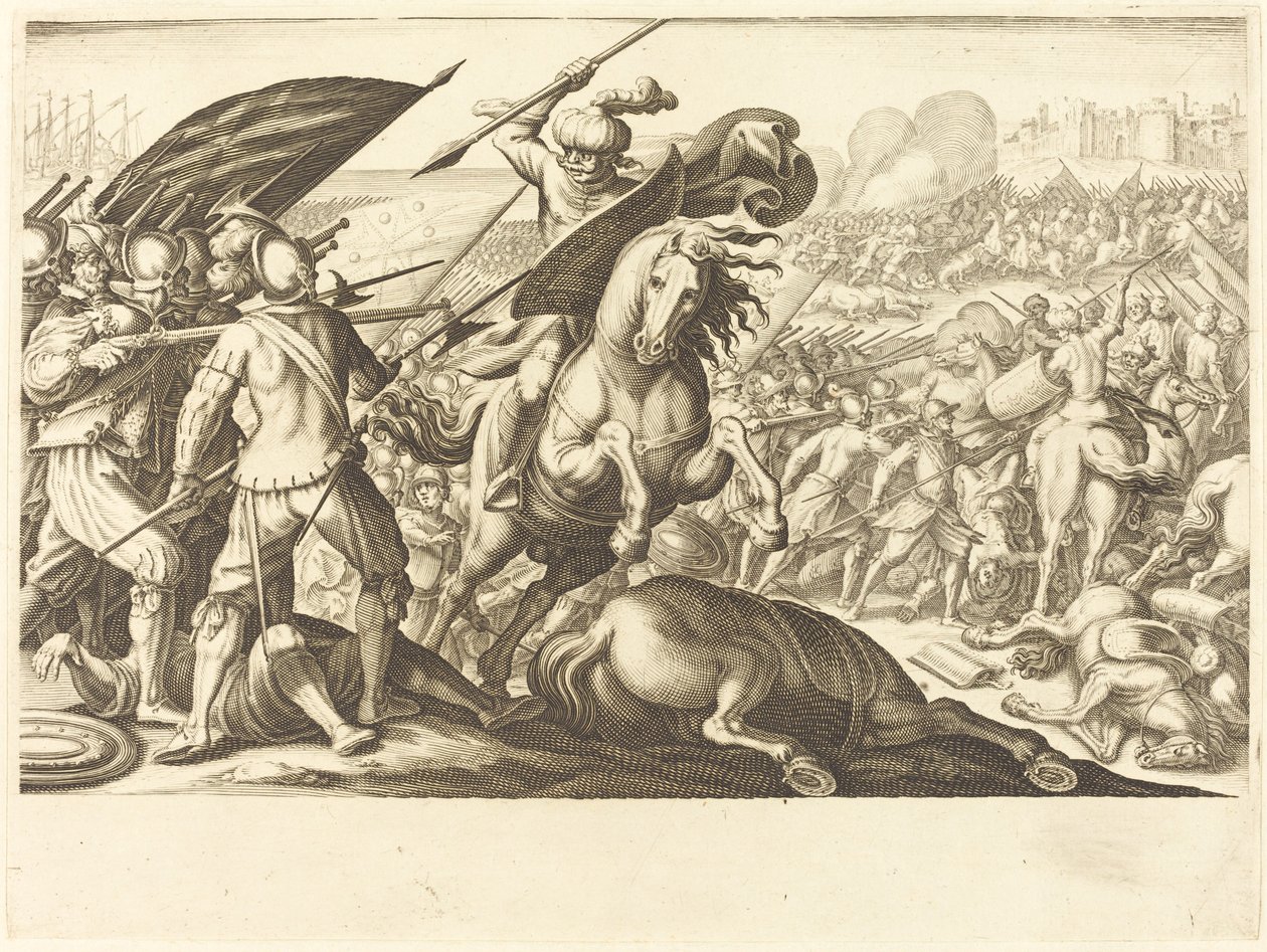 Nederlaget til det tyrkiske kavaleriet av Jacques Callot